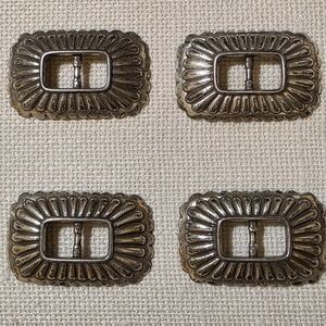 Vintage Rectangular Silver Buckles